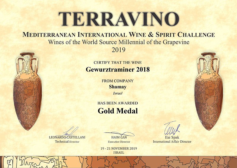 מקום ראשון בתחרות TERRAVINO